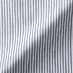 Women's Washed Broadcloth Stand Collar Long Sleeve Striped Dress