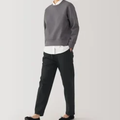 Women's Washed Denim Easy Tapered Pants
