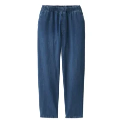 Women's Washed Denim Easy Tapered Pants