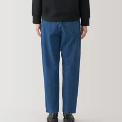 Women's Washed Denim Easy Tapered Pants