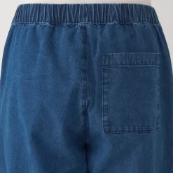 Women's Washed Denim Easy Tapered Pants
