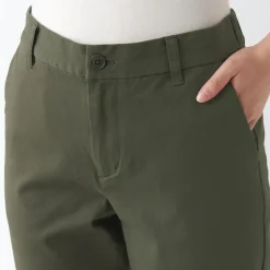 Women's 4-Way Stretch Chino Slim Tapered Pants (L 32inch / 80cm)