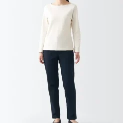 Women's 4-Way Stretch Chino Slim Tapered Pants (L 32inch / 80cm)