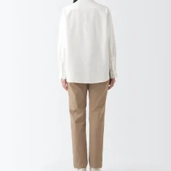 Women's 4-Way Stretch Chino Slim Tapered Pants (L 32inch / 80cm)
