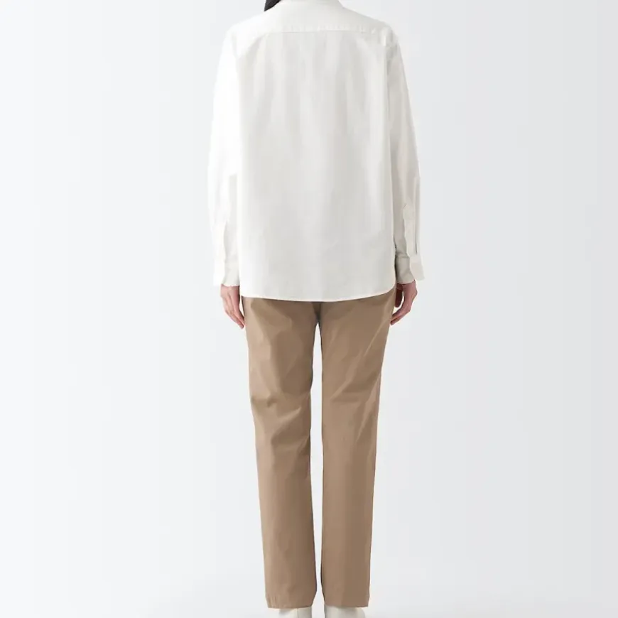 Women's 4-Way Stretch Chino Slim Tapered Pants (L 32inch / 80cm)