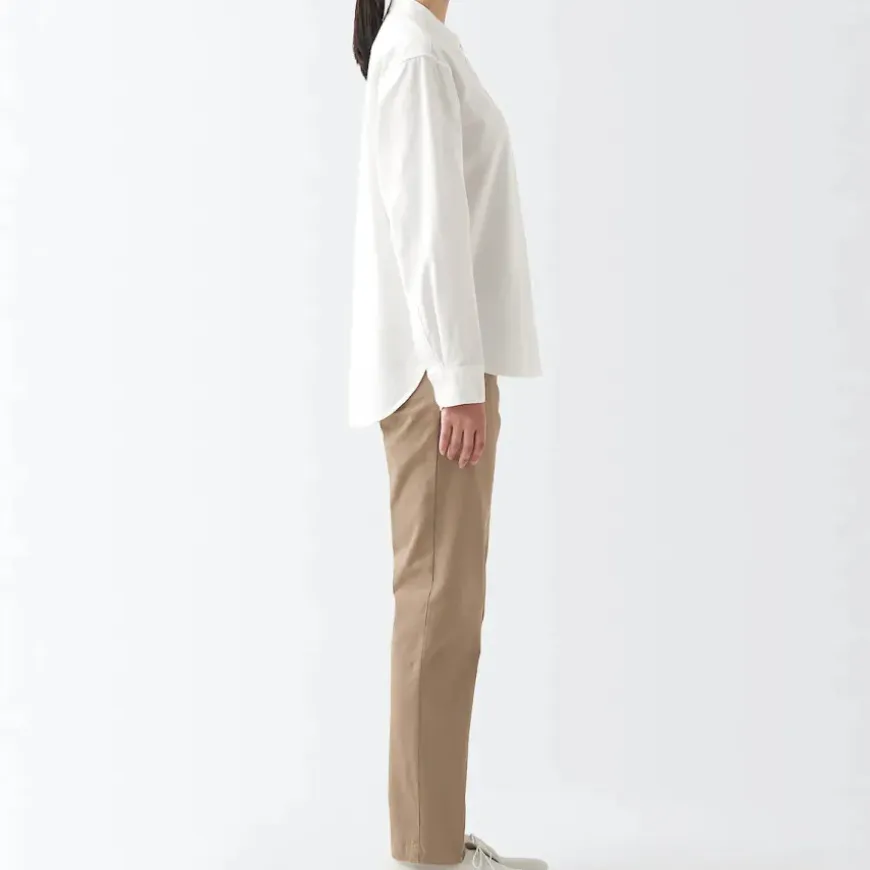 Women's 4-Way Stretch Chino Slim Tapered Pants (L 32inch / 80cm)