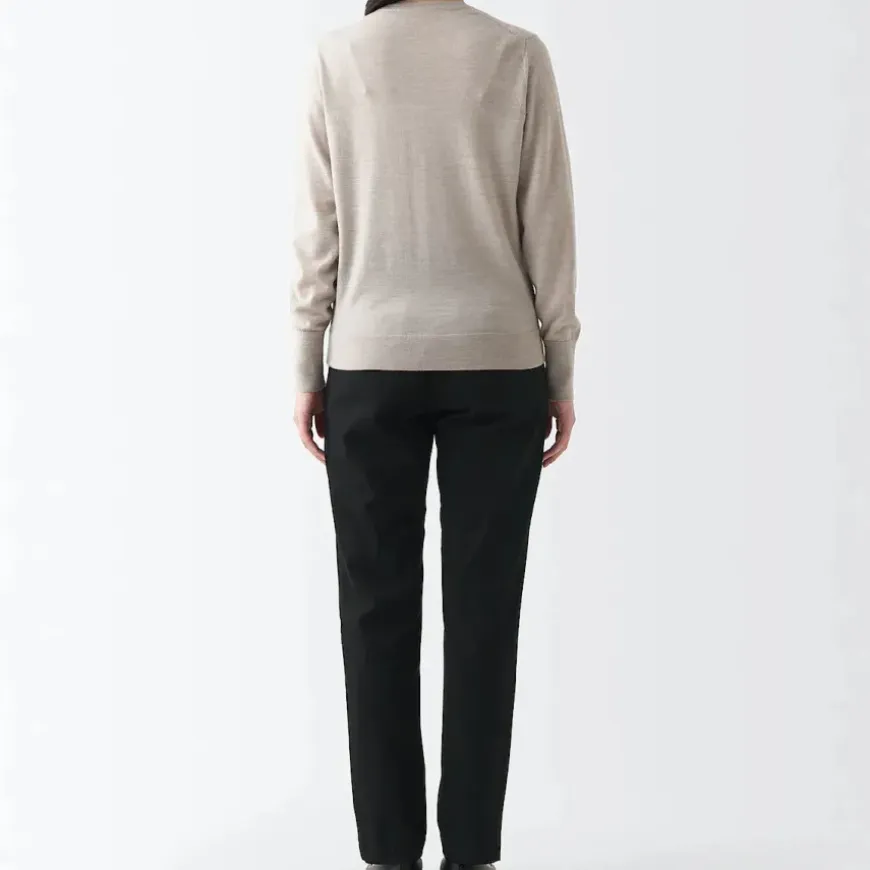 Women's 4-Way Stretch Chino Slim Tapered Pants (L 32inch / 80cm)