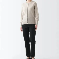 Women's 4-Way Stretch Chino Slim Tapered Pants (L 32inch / 80cm)