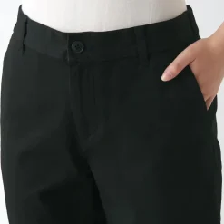 Women's 4-Way Stretch Chino Slim Tapered Pants (L 32inch / 80cm)