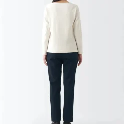 Women's 4-Way Stretch Chino Slim Tapered Pants (L 32inch / 80cm)