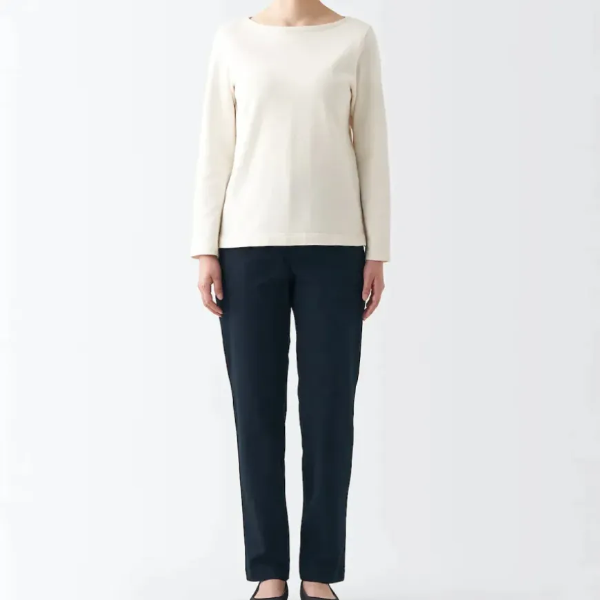 Women's 4-Way Stretch Chino Slim Tapered Pants (L 32inch / 80cm)
