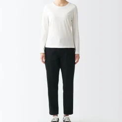 Women's 4-Way Stretch Chino Slim Tapered Pants (L 30inch / 75cm)