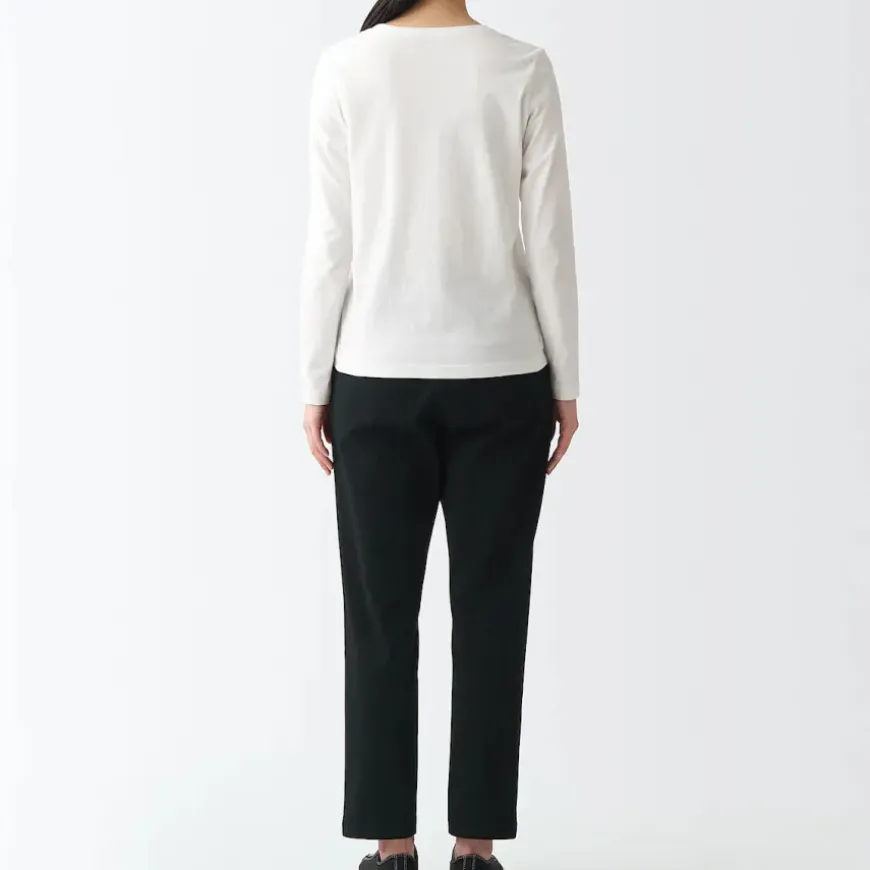 Women's 4-Way Stretch Chino Slim Tapered Pants (L 30inch / 75cm)