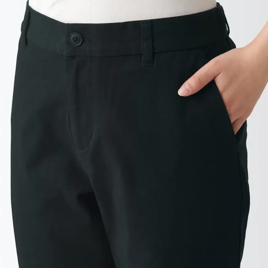 Women's 4-Way Stretch Chino Slim Tapered Pants (L 30inch / 75cm)