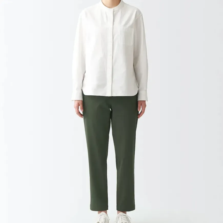 Women's 4-Way Stretch Chino Slim Tapered Pants (L 30inch / 75cm)
