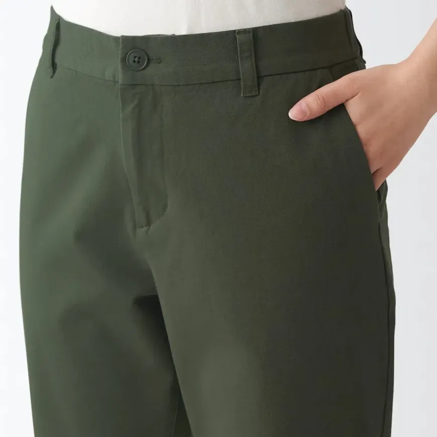 Women's 4-Way Stretch Chino Slim Tapered Pants (L 30inch / 75cm)
