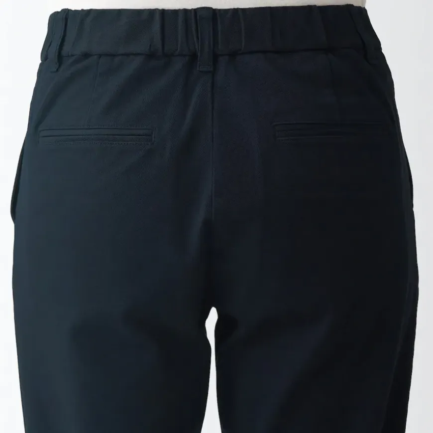 Women's 4-Way Stretch Chino Slim Tapered Pants (L 30inch / 75cm)