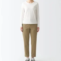 Women's 4-Way Stretch Chino Slim Tapered Pants (L 30inch / 75cm)