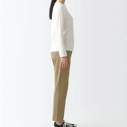 Women's 4-Way Stretch Chino Slim Tapered Pants (L 30inch / 75cm)