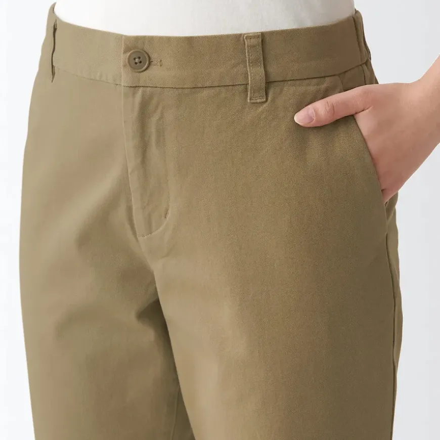 Women's 4-Way Stretch Chino Slim Tapered Pants (L 30inch / 75cm)
