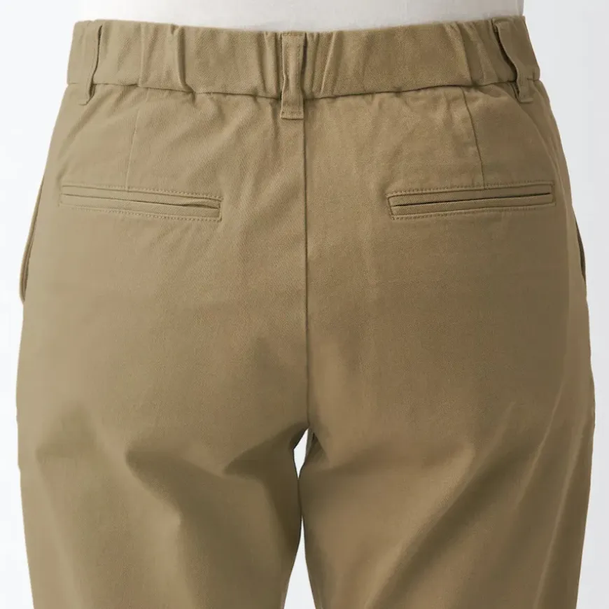 Women's 4-Way Stretch Chino Slim Tapered Pants (L 30inch / 75cm)