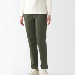 Women's 4-Way Stretch Chino Slim Tapered Pants (L 32inch / 82cm)