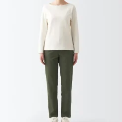 Women's 4-Way Stretch Chino Slim Tapered Pants (L 32inch / 82cm)