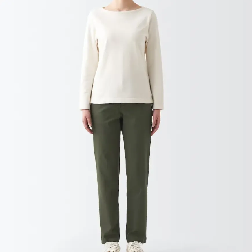 Women's 4-Way Stretch Chino Slim Tapered Pants (L 32inch / 82cm)