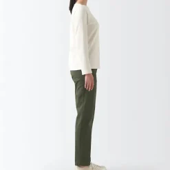 Women's 4-Way Stretch Chino Slim Tapered Pants (L 32inch / 82cm)