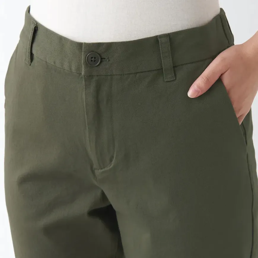 Women's 4-Way Stretch Chino Slim Tapered Pants (L 32inch / 82cm)