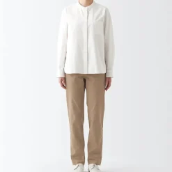 Women's 4-Way Stretch Chino Slim Tapered Pants (L 32inch / 82cm)