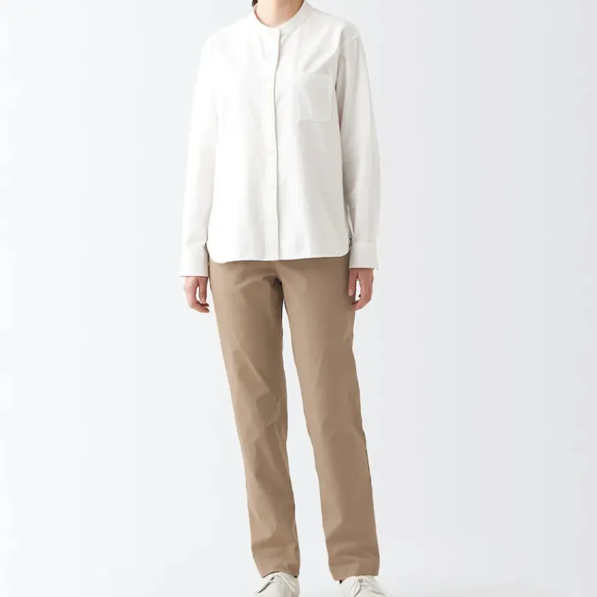 Women's 4-Way Stretch Chino Slim Tapered Pants (L 32inch / 82cm)