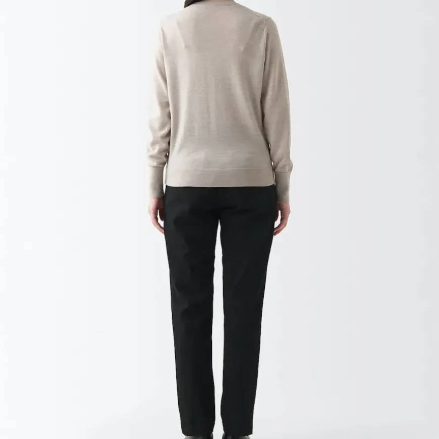 Women's 4-Way Stretch Chino Slim Tapered Pants (L 32inch / 82cm)