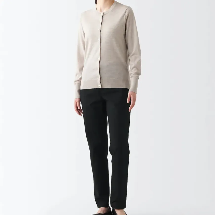 Women's 4-Way Stretch Chino Slim Tapered Pants (L 32inch / 82cm)