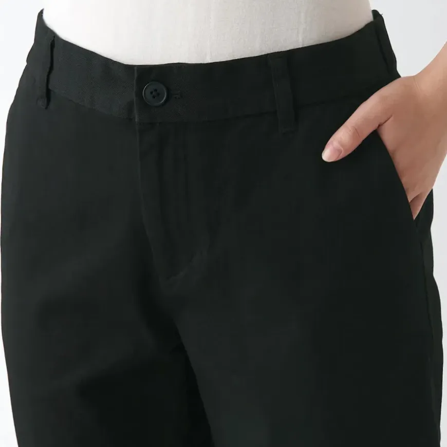 Women's 4-Way Stretch Chino Slim Tapered Pants (L 32inch / 82cm)