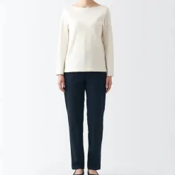 Women's 4-Way Stretch Chino Slim Tapered Pants (L 32inch / 82cm)