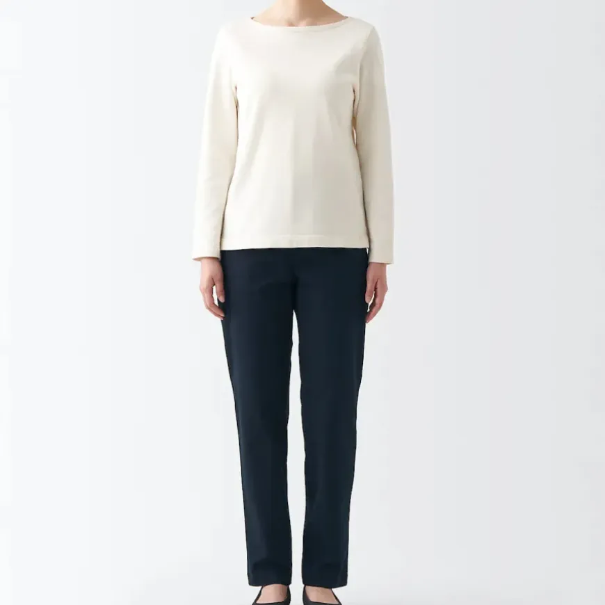 Women's 4-Way Stretch Chino Slim Tapered Pants (L 32inch / 82cm)