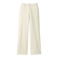 Women's 4-Way Stretch Chino Wide Straight Pants (L 32inch / 80cm)