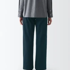 Women's 4-Way Stretch Chino Wide Straight Pants (L 32inch / 80cm)