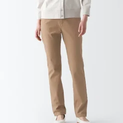Women's 4-Way Stretch Chino Slim Tapered Pants (L 32inch / 80cm)