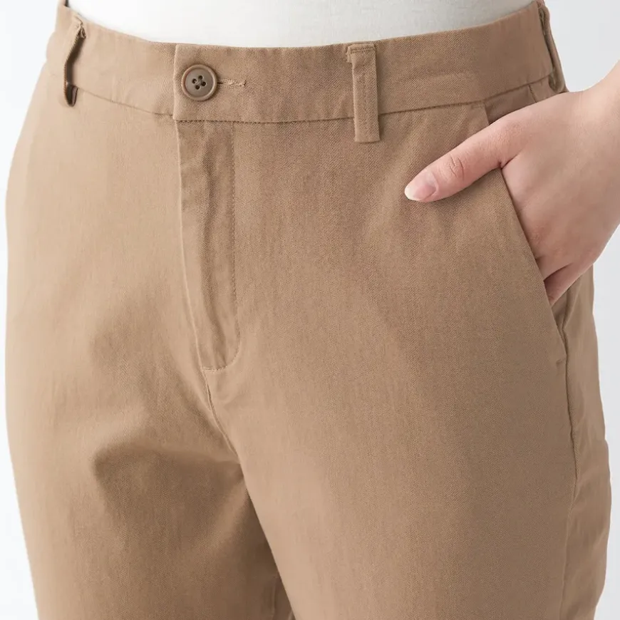 Women's 4-Way Stretch Chino Slim Tapered Pants (L 32inch / 80cm)