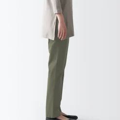 Women's 4-Way Stretch Chino Slim Tapered Pants (L 32inch / 80cm)