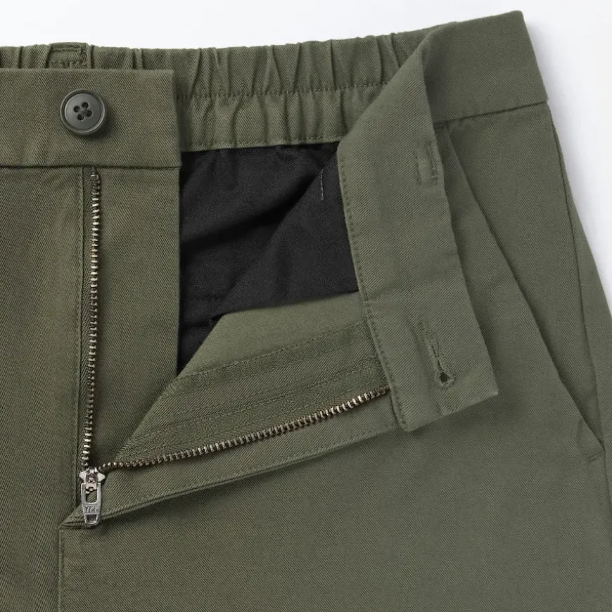 Women's 4-Way Stretch Chino Slim Tapered Pants (L 32inch / 80cm)