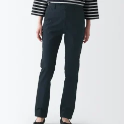 Women's 4-Way Stretch Chino Slim Tapered Pants (L 32inch / 80cm)