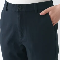 Women's 4-Way Stretch Chino Slim Tapered Pants (L 32inch / 80cm)