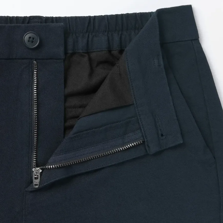 Women's 4-Way Stretch Chino Slim Tapered Pants (L 32inch / 80cm)