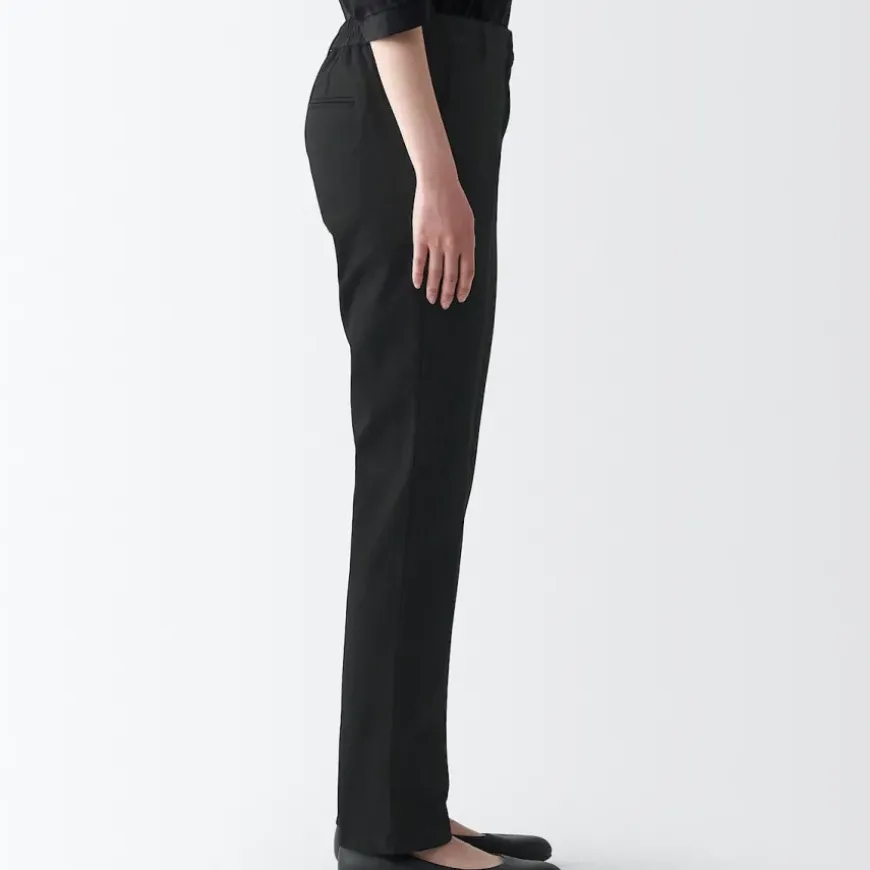 Women's 4-Way Stretch Chino Slim Tapered Pants (L 32inch / 80cm)