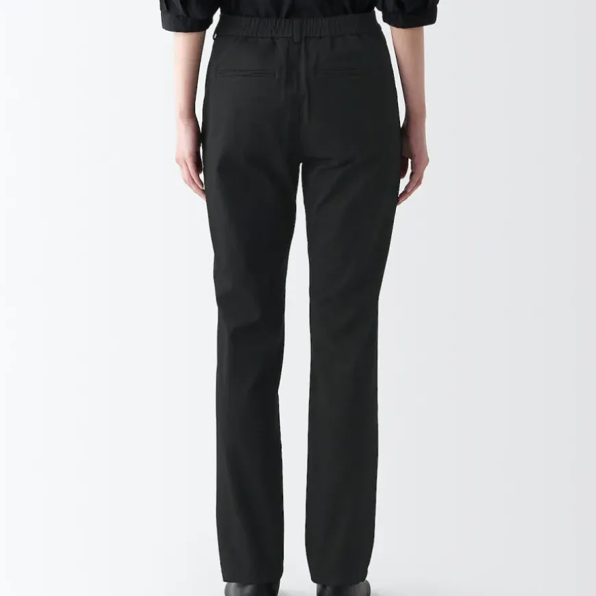 Women's 4-Way Stretch Chino Slim Tapered Pants (L 32inch / 80cm)