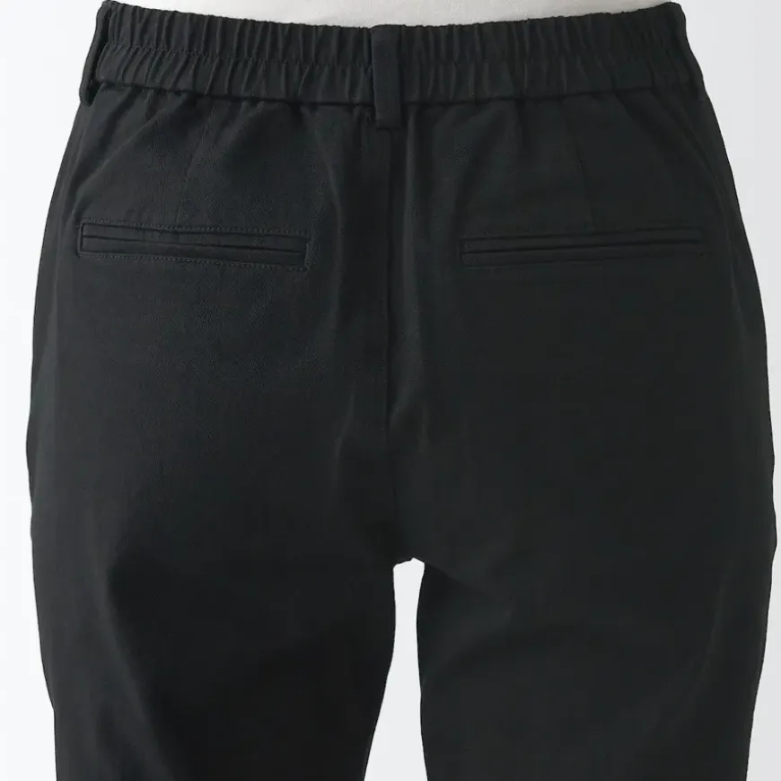 Women's 4-Way Stretch Chino Slim Tapered Pants (L 32inch / 80cm)