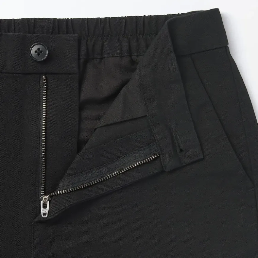 Women's 4-Way Stretch Chino Slim Tapered Pants (L 32inch / 80cm)